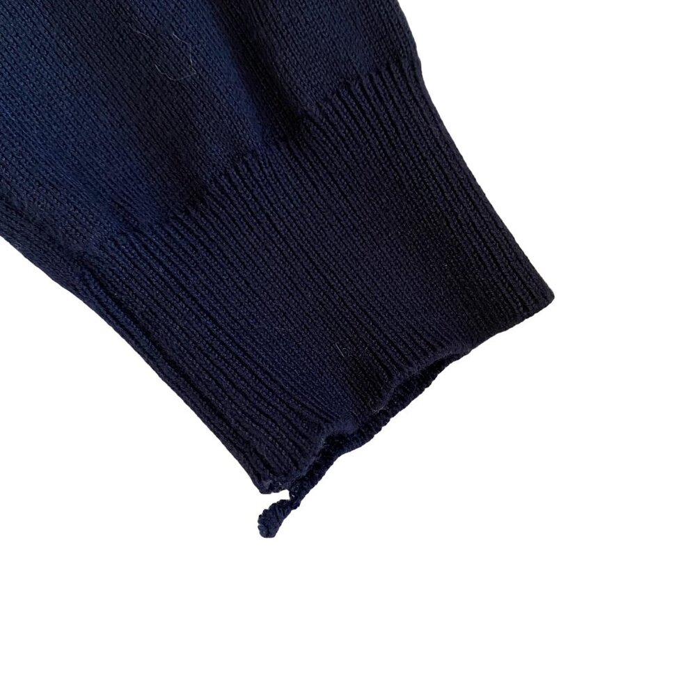 JOSEPH A. Navy Blue Rayon Fringe Hem Open Cardigan High-Low Sweater S - Picture 11 of 15